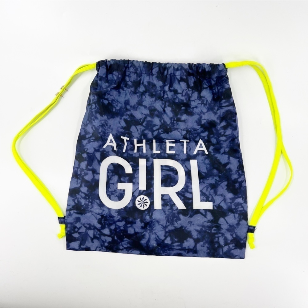 ✅.Athleta Girl Blue Tie Dye Drawstring Bag Backpack